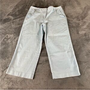Talbots Cropped Pants Women’s 8 Light Blue Cotton stretch Cropped Casual Preppy